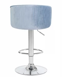 Стул барный DOBRIN DARCY Cеро-голубой велюр 1922-6