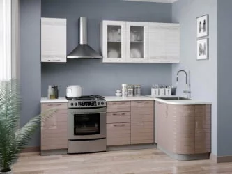 Тумба кухонная окончание 316 радиусная Анастасия ЛД 018.333.000 Капучино