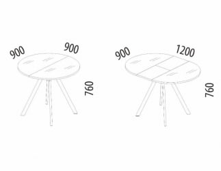 Круглый стол из стекла Орфей 51 (02) Мрамор бежевый