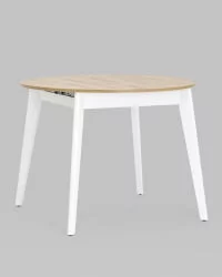 Раздвижной овальный стол Rondo 100-135 Дуб/белый