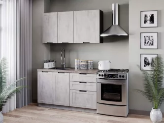 Тумба кухонная 300 Джамис ЛД 296.010.000.043 Черный Белый камень