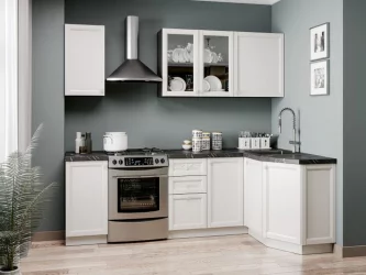 Шкаф кухонный 450 высокий Джулия ЛД 284.430.000.069 Черный Белый