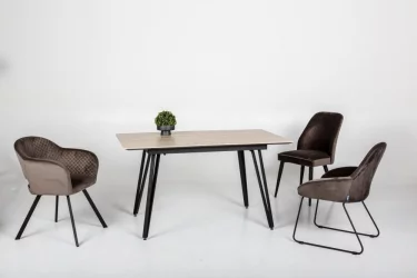 Большой обеденный стол Диего 140-180 white Дуб Корбридж