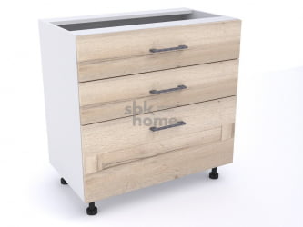 Стол с ящиками СЯ-80, Дублин (800*470*820) Дуб галифакс белый, 21618 