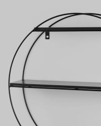 Полка Luna черная Черный мрамор