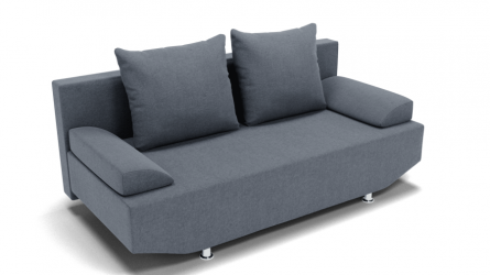 Серый диван Сити (ЗР) Цвет фасада: Серый; Тип: Прямой; Материал фасада: Металл/Велюр