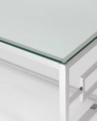 Журнальный стол БРУКЛИН 120кс60 Серебро / 120x60