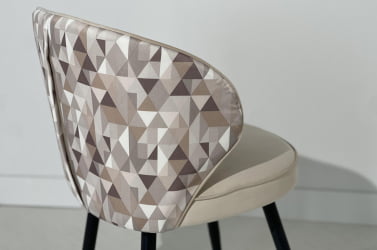 Стул Остин (пломбир (велюр)/черный)