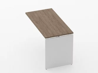 Брифинг-приставка для стола на ЛДСП опорах Deka 75.10.12 Дуб Верцаска/Белый