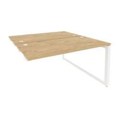 Стол-приставка двойной на О-образном м/к к опорым элем. ONIX O.MO-D.SPR-3.7 Тиквуд Светлый/Белый