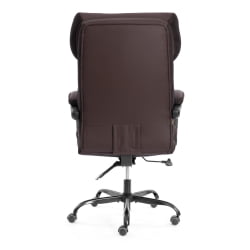 Кресло руководителя Chief metalBL кож/зам/ткань, коричневый/коричневый стеганный, 36-36/36-36 стеганный/TW-24