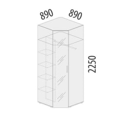 Угловой гардеробный шкаф Николь 901.09