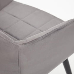 Кресло BEATA (mod. 8266) металл/ткань, 56х60х82 см, серый (G-062-40)/черный