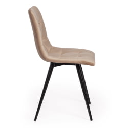 Стул CHILLY (mod. 7095-1) ткань/металл, 45x53х88 см, высота до сиденья 50 см, бежевый barkhat 5/черный