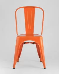 Стул TOLIX с высокой спинкой Оранжевый глянцевый