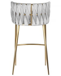 Стул барный DOBRIN EMMA GOLD (светло-серый велюр (135-37)) 4 шт