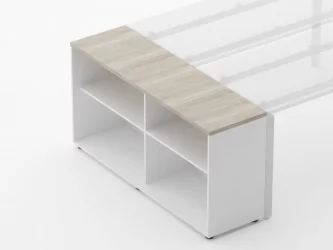 Тумба открытая Deka 9.01.145 Дуб Сантана светлый/Белый