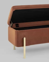 Банкетка Болейн gold велюр Терракотовый