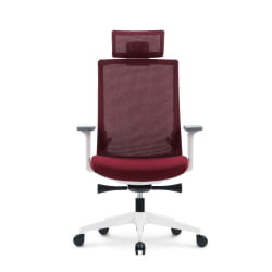 Кресло руководителя RUBY white frame Красный