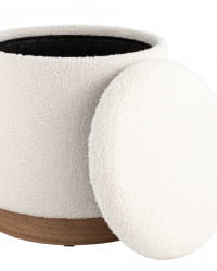 Пуф с ящиком Холли S Тедди белый