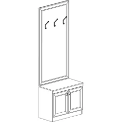 Шкаф в прихожую Инна 620 денвер светлый