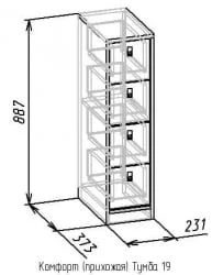 Тумба 19 Комфорт Венге (прихожая)
