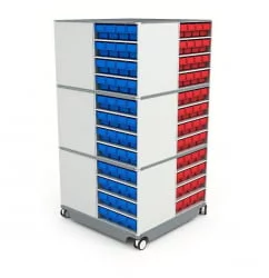 Поворотная кассетница КП-02 синий + красный