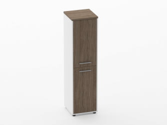 Шкаф 3 узкий закрытый, 2 двери Deka 10.16.12Пр Дуб Верцаска/Белый