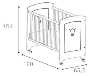 Кровать Micuna Valentina 120x60 White
