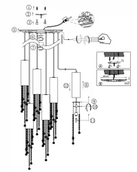 Подвесная люстра Odeon Light Notts 2571/6 (копия 133863)