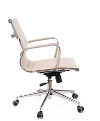 Кресло для персонала Leo T экокожа Бежевый