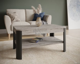 Стол журнальный, Лацио (900*550*450) Риббек серый/Фреско, 60904 