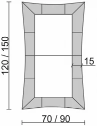 Зеркало с изгибами Конкорд 05