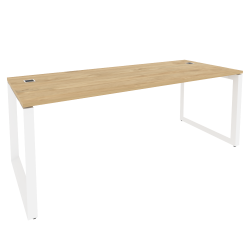 Стол рабочий руководителя на О-образном м/к ONIX O.MO-SRR-6.8 Тиквуд Светлый/Белый