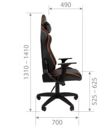 Кресло для геймеров CHAIRMAN ДРАЙВ (GAME) 40 Черный-красный