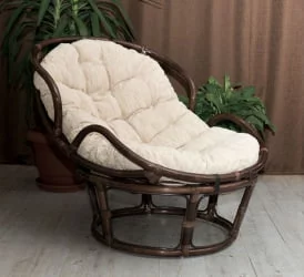 Кресло Папасан Челси 23/03 темно коричневый