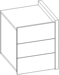 Тумба мобильная 3 ящика правая Charisma CHMP3D прав Орех лион