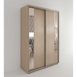 Шкаф-купе 2-х дверный Акцент-Вера ДР 1400х600 Дуб молочный