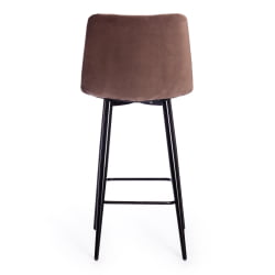 Барный стул CHILLY (mod. 7095пб ) ткань/металл, 53x44x94 см, высота до сиденья 66 см, коричневый barkhat 12/черный