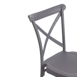 Стул CROSS (mod. PL24) пластик, 48 х 58 х 89 см, Dark-grey (темно-cерый) 15537