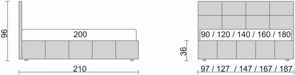 Кровать Liliana Бежевый_68174