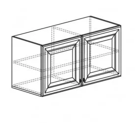 Настенный шкаф для гостиной Марлен 481 Кремовый белый Патина