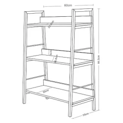 Стеллаж офисный BRABIX LOFT SH-002 Мореный дуб
