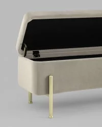 Банкетка Болейн gold велюр Бежевый