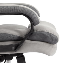 Кресло руководителя Duke metal BL велюр, серый, 29/TW-12