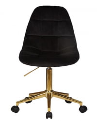 Офисное кресло для персонала DOBRIN MONTY GOLD (черный велюр (MJ9-101)) 2 шт