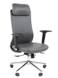 Офисное кресло CHAIRMAN 500 ЛЮКС (LUX) ЭКО экокожа Серый