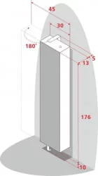 Поворотный шкаф в черном стекле Lupo Black Черный