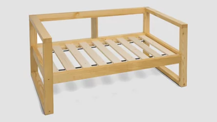 Диван двухместный DEmoku Д-2 серый-темный дуб