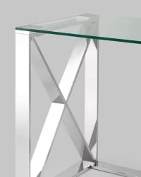 Стол квадратный КРОСС 40x40 Серебро